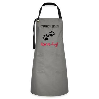 rescuedog - Artisan Apron - grey/black - Front - Zoe (177cm)