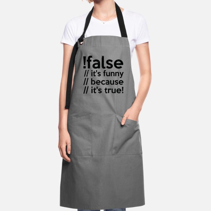 Programmierer false true Informatiker Student Code Kontrastschürze