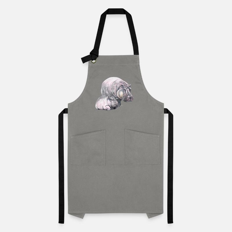 Idea regalo t-shirt Hippo Hippo Retro Grembiule artista