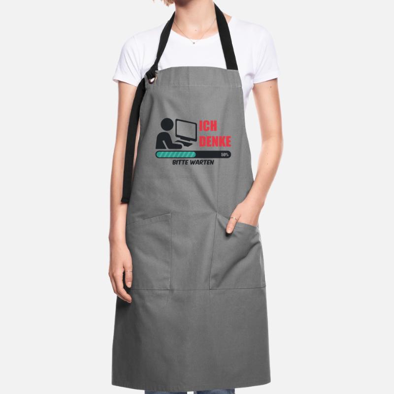 Informatiker ich denke Nerd coding Admin Geek IT Kontrastschürze