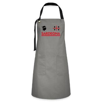 Sardinia Sardegna Head Sardinia - Artisan Apron - grey/black - Front - Zoe (177cm)
