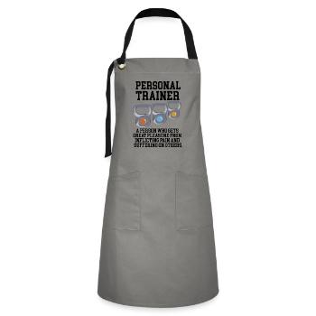 Personal Trainer Definition - Artisan Apron - grey/black - Front - Zoe (177cm)