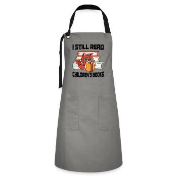 Primary School Teacher Kindergarten Educator - Artisan Apron - grey/black - Front - Zoe (177cm)