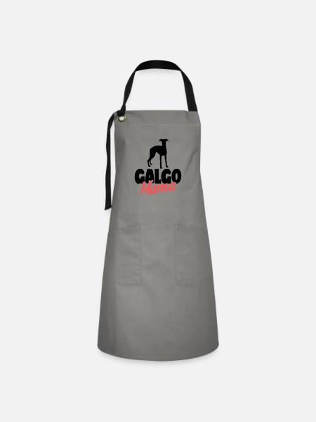 Galgo - Kontrastschürze - Grau/Schwarz