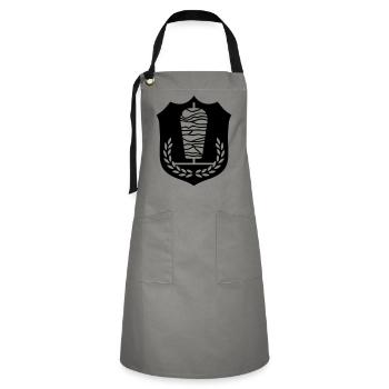 Armoiries de Döner - Tablier contrasté - gris/noir - Devant - Zoe (177cm)