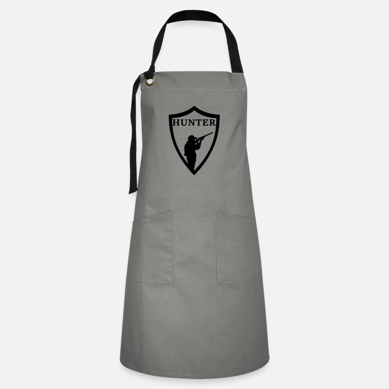 Hunter Badge Hunter Hunting - Artisan Apron - grey/black