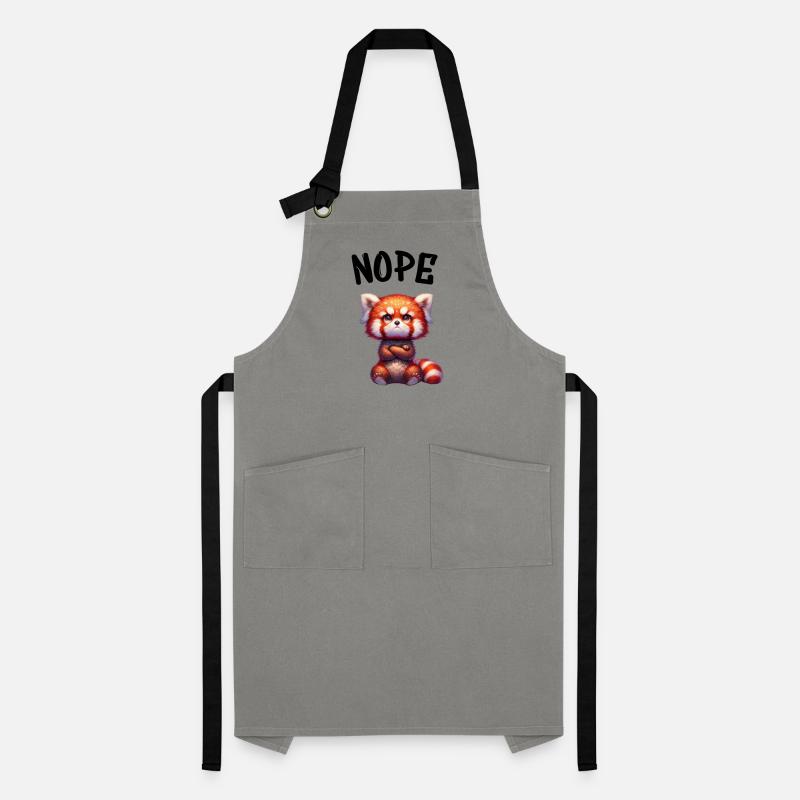 Red Panda Funny Saying Nope Fire Fox Artisan Apron