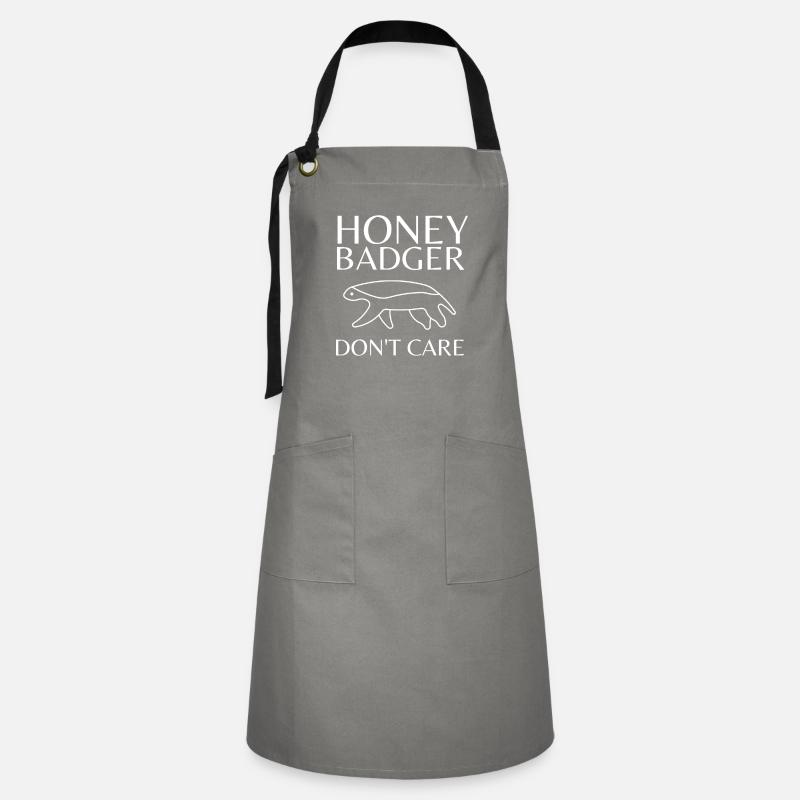 Honey Badger s’en fiche - Tablier contrasté - gris/noir
