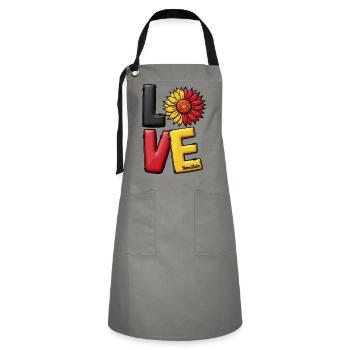 Love Home Sunflower Germany Love Home - Artisan Apron - grey/black - Front - Zoe (177cm)