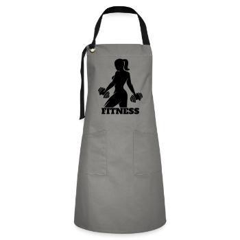 Salle de gym gym gym centre de fitness - Tablier contrasté - gris/noir - Devant - Zoe (177cm)