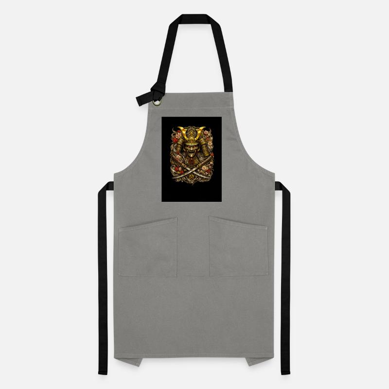 Samurai Blossom Helmet Artisan Apron
