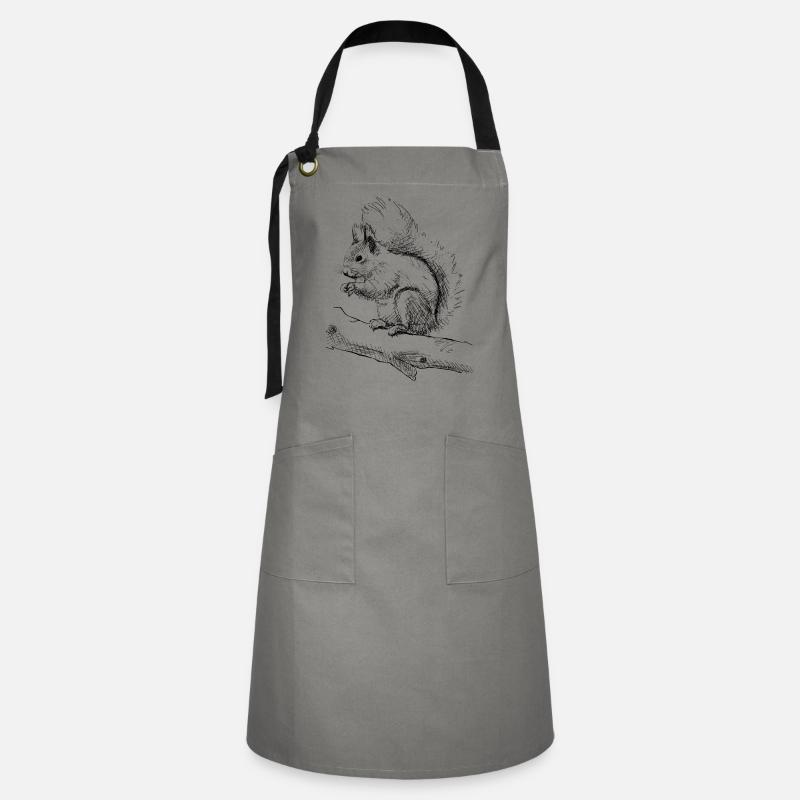 Squirrel - Artisan Apron - grey/black