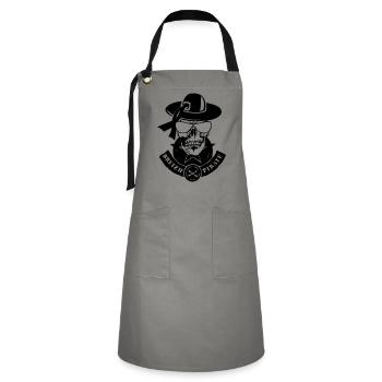tete de mort renegade breizh pirate - Tablier contrasté - gris/noir - Devant - Zoe (177cm)