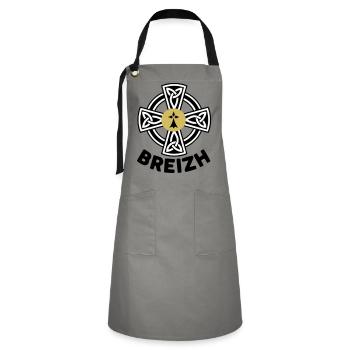 Breizh (Brittany) - Artisan Apron - grey/black - Front - Zoe (177cm)