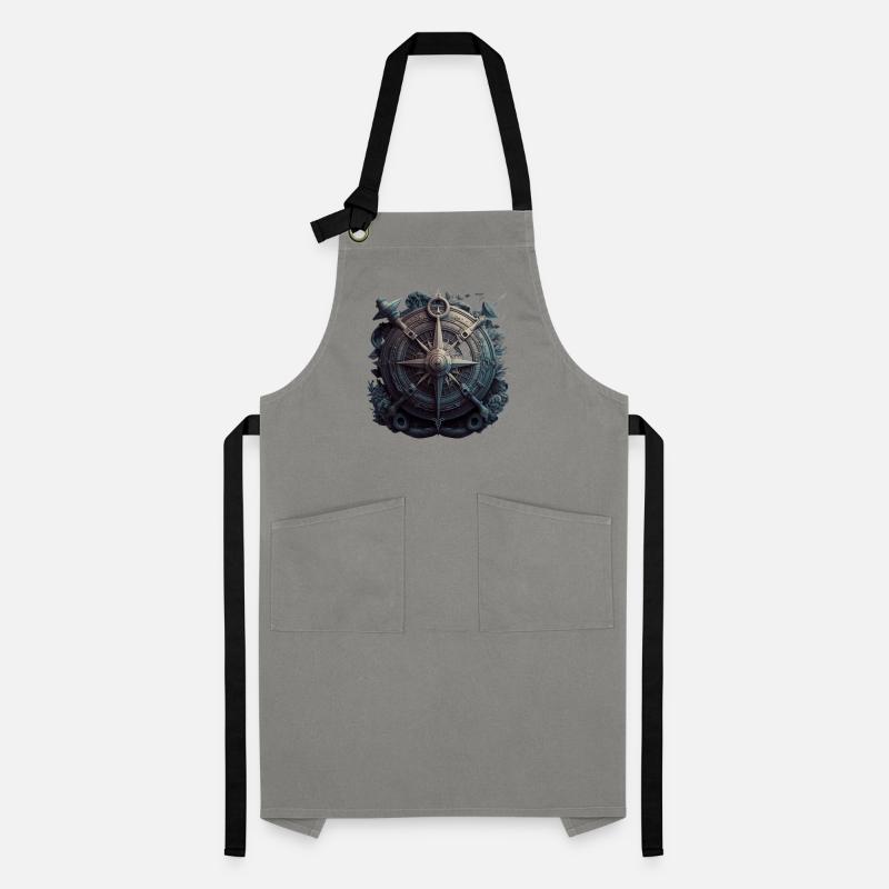 maritime anchor with cool sailing compass Artisan Apron