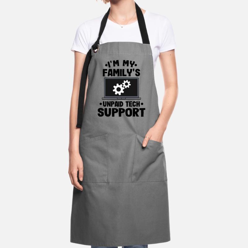 First Level Support Geschenk Lustig Programmierer Kontrastschürze