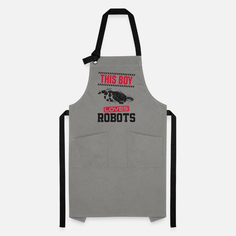 Robot Robotics Engineer Boy This Kontrastschürze
