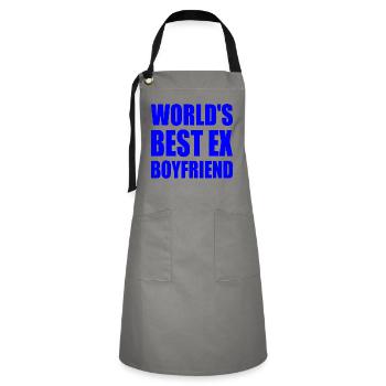worlds best ex boyfriend - Tablier contrasté - gris/noir - Devant - Zoe (177cm)