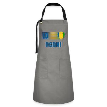 Équipe de football Ogoni - Tablier contrasté - gris/noir - Devant - Zoe (177cm)