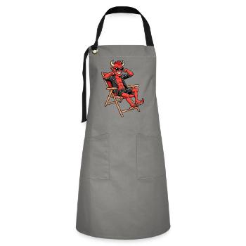 Red Devil - Artisan Apron - grey/black - Front - Zoe (177cm)