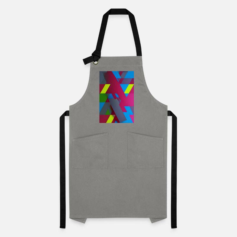 Neon Geometric Triangle Composition Artisan Apron