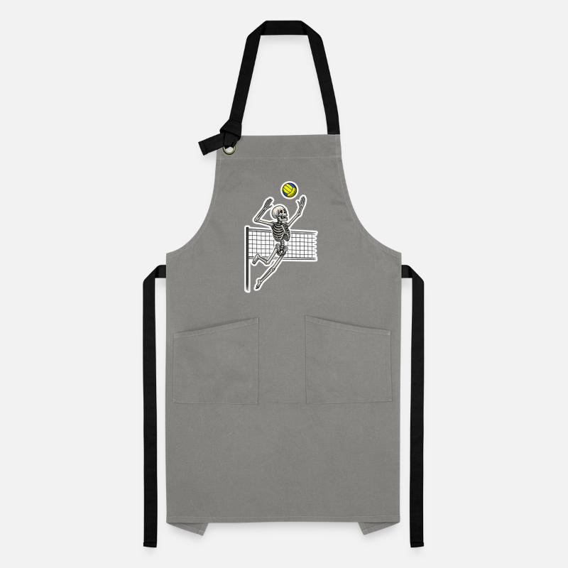 Volleyball Skeleton Spike Artisan Apron