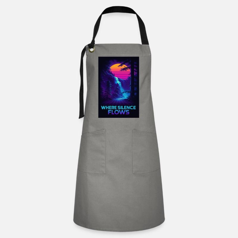 Where Silence Flows Neon Gorge - Artisan Apron - grey/black