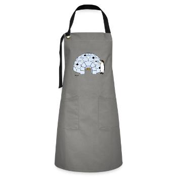 Iglo Go - Kontrastschürze - Grau/Schwarz - Vorne - Zoe (177cm)