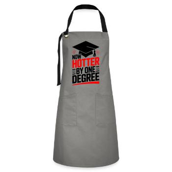 Bachelor Master Doctorate - Artisan Apron - grey/black - Front - Zoe (177cm)