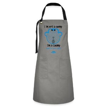 Stainable and sustainable children's T-shirts - Artisan Apron - grey/black - Front - Zoe (177cm)