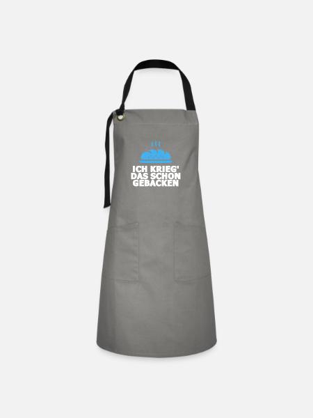 Ich krieg das schon gebacken - Kontrastschürze - Grau/Schwarz