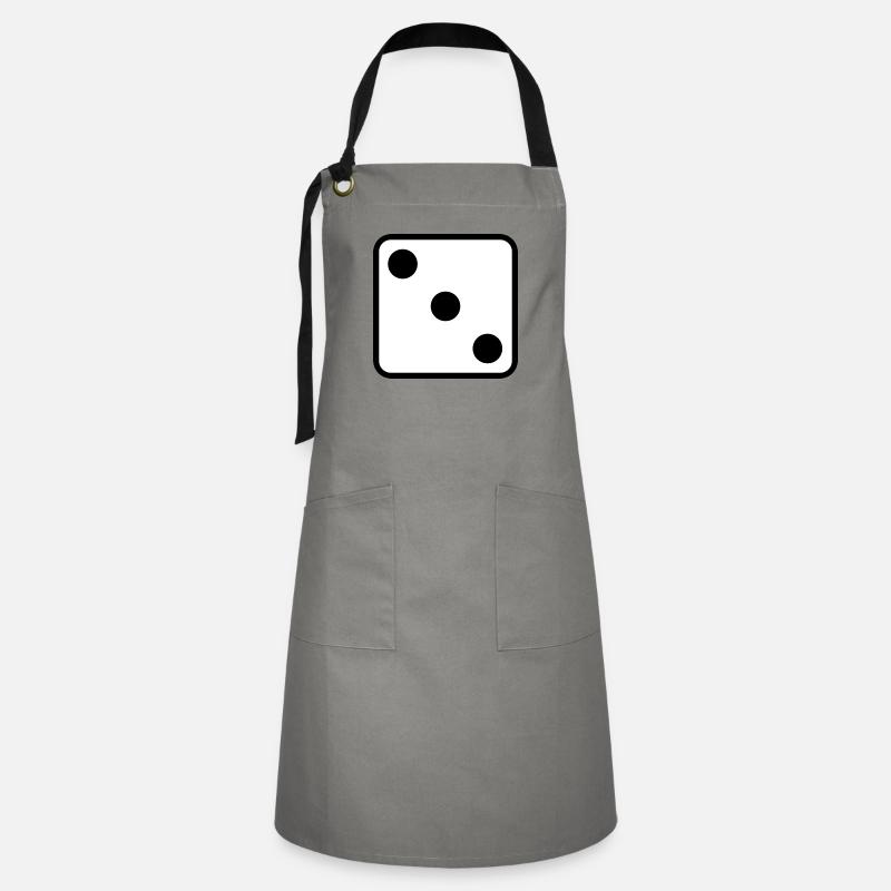 Conception de symbole de cube pour personnaliser - Tablier contrasté - gris/noir
