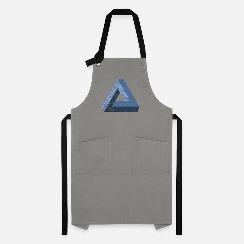 Impossible Triangle Tribar Optical Illusion Math Artisan Apron