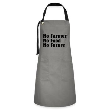 The Peasant Protests - Artisan Apron - grey/black - Front - Zoe (177cm)