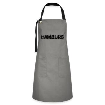 Hamburg skyline with sights - Artisan Apron - grey/black - Front - Zoe (177cm)