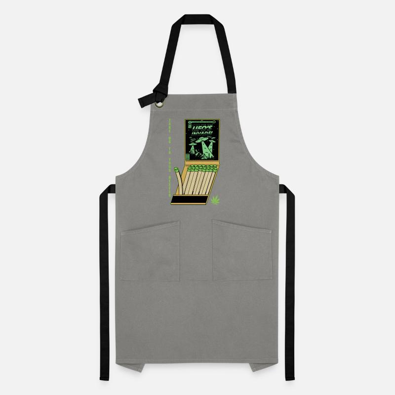 UFO Invasion Vintage Poster Design Artisan Apron
