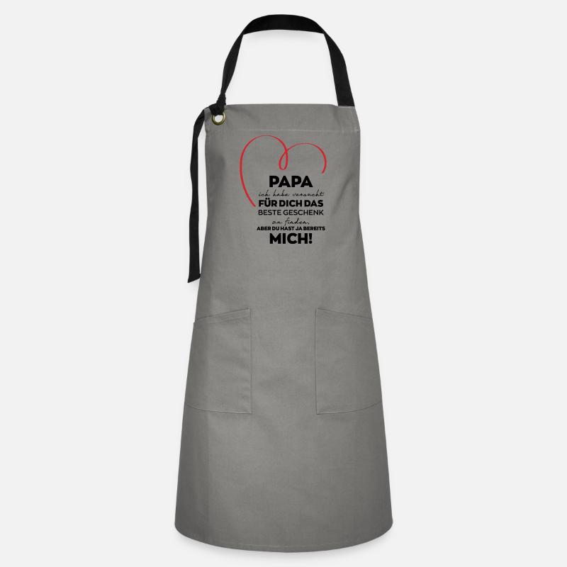 Dad Funny Gift - Artisan Apron - grey/black