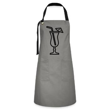cocktail - Tablier contrasté - gris/noir - Devant - Zoe (177cm)