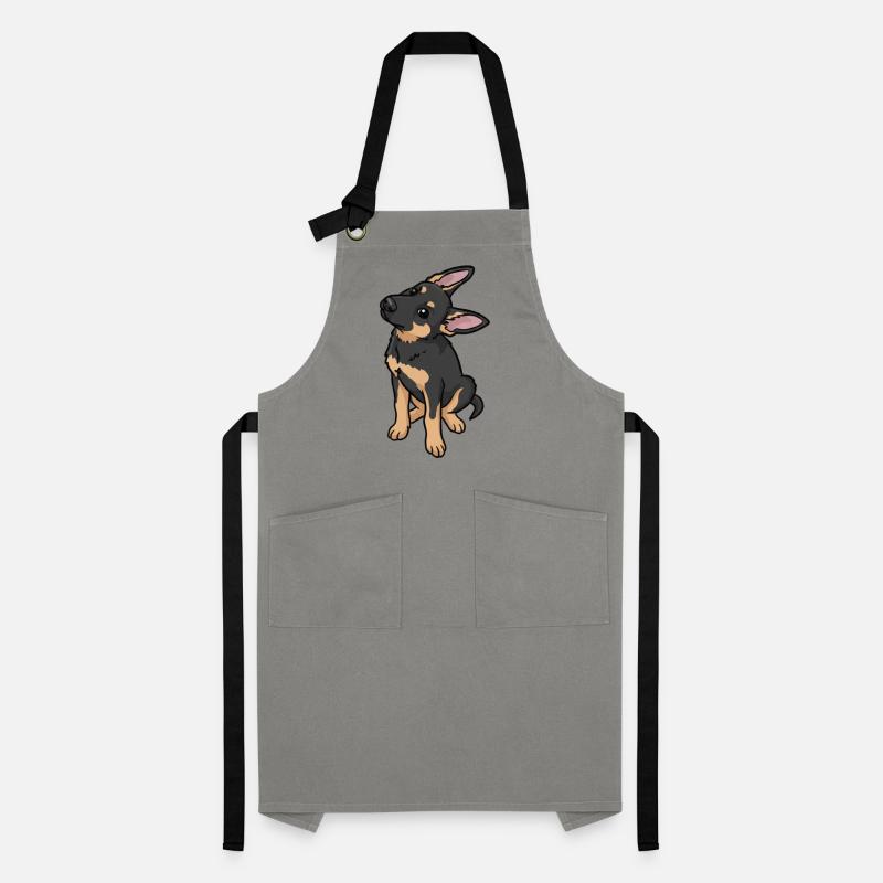 Cartoon Sheepdog Affection Artisan Apron