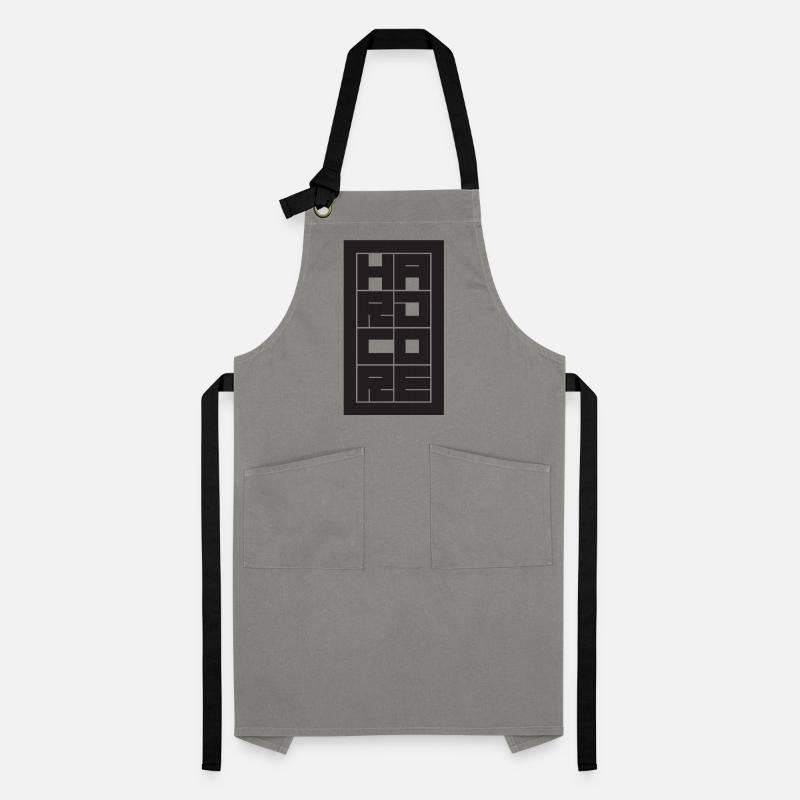 Hardcore - Stacked Block Typography Grid Artisan Apron
