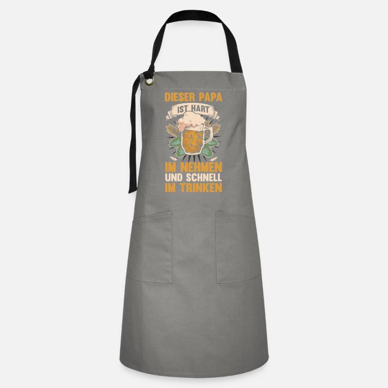 Farsdagsgave til far - Konstrastforkle - grå/svart