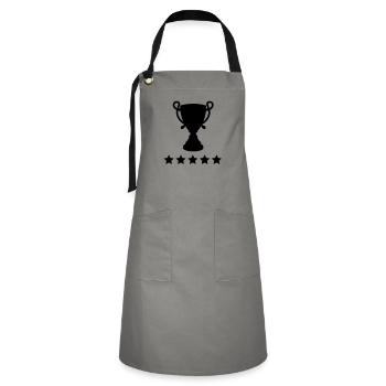pokal_star__f1 - Tablier contrasté - gris/noir - Devant - Zoe (177cm)