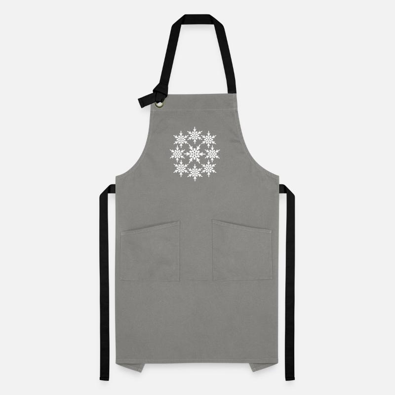 circle round pattern design cool winter cold snow Artisan Apron