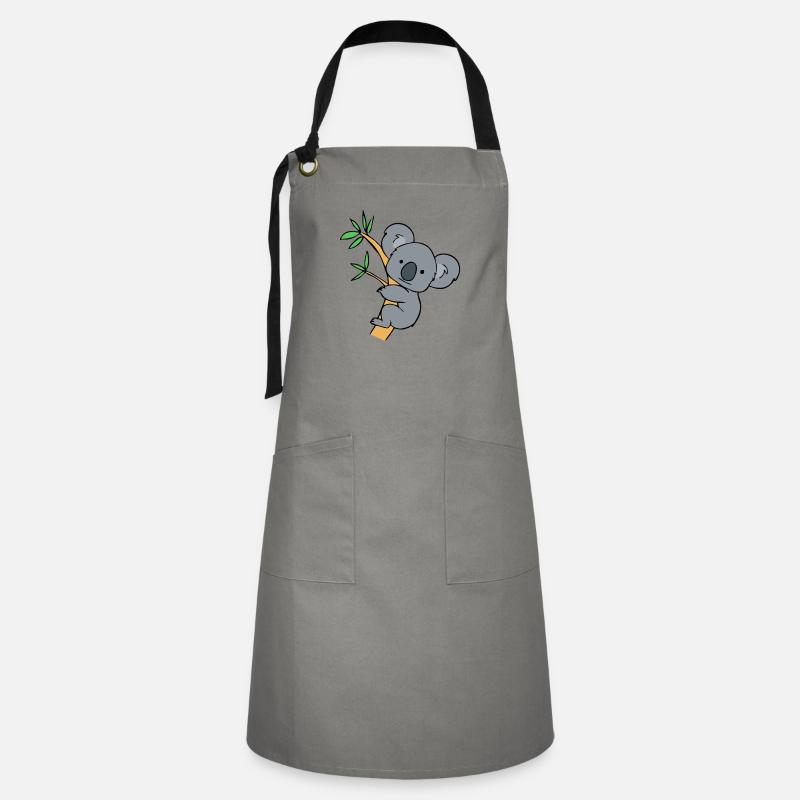 KOALA Bear 2 - Artisan Apron - grey/black