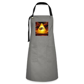 All Seeing Eye - Artisan Apron - grey/black - Front - Zoe (177cm)