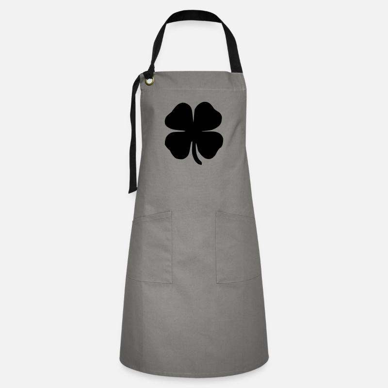 4-LEAF CLOVER - Artisan Apron - grey/black