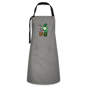 Love St Patrick’s day Gnome, St. Patrick’S Day - Tablier contrasté - gris/noir - Devant - Zoe (177cm)