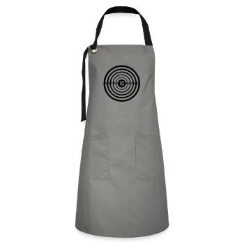 target cible numero 2106 - Tablier contrasté - gris/noir - Devant - Zoe (177cm)