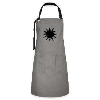 sun - Kontrastschürze - Grau/Schwarz - Vorne - Zoe (177cm)