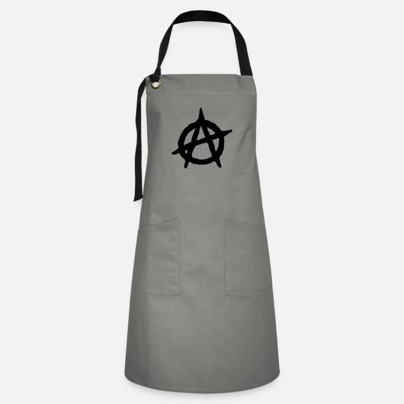 Anarchy - anarchy logo - Artisan Apron - grey/black